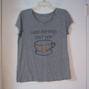 * Est 1946 Gray T Tshirt Small Good Mornings Coffee